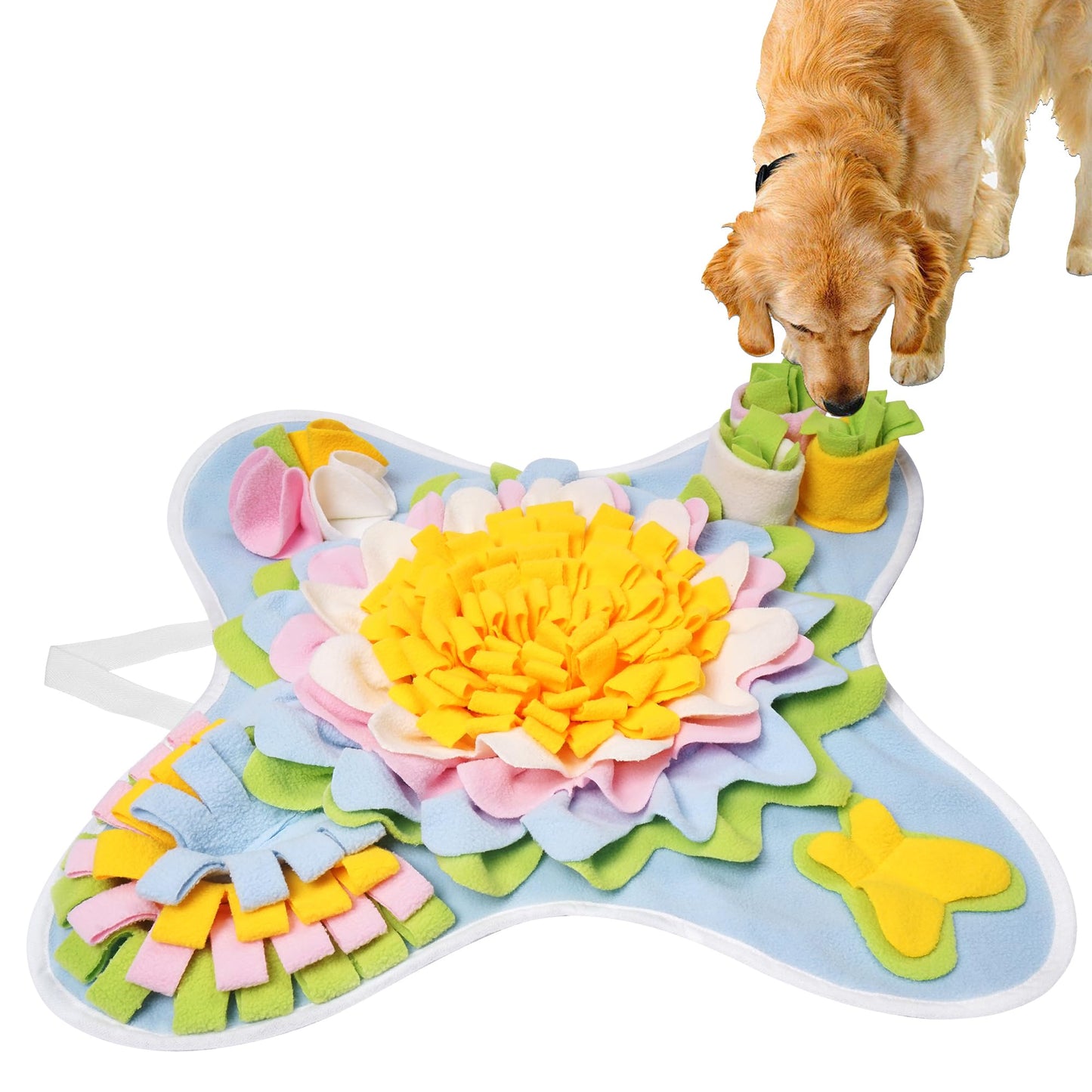 TWOPER Snuffle Mat for Dogs Interactive Sniff Mat Slow Feeding and Keep Busy Snuffle Toys for Foraging Skill Development Anxiety Relief and Mental Stimulation, Machine Washable