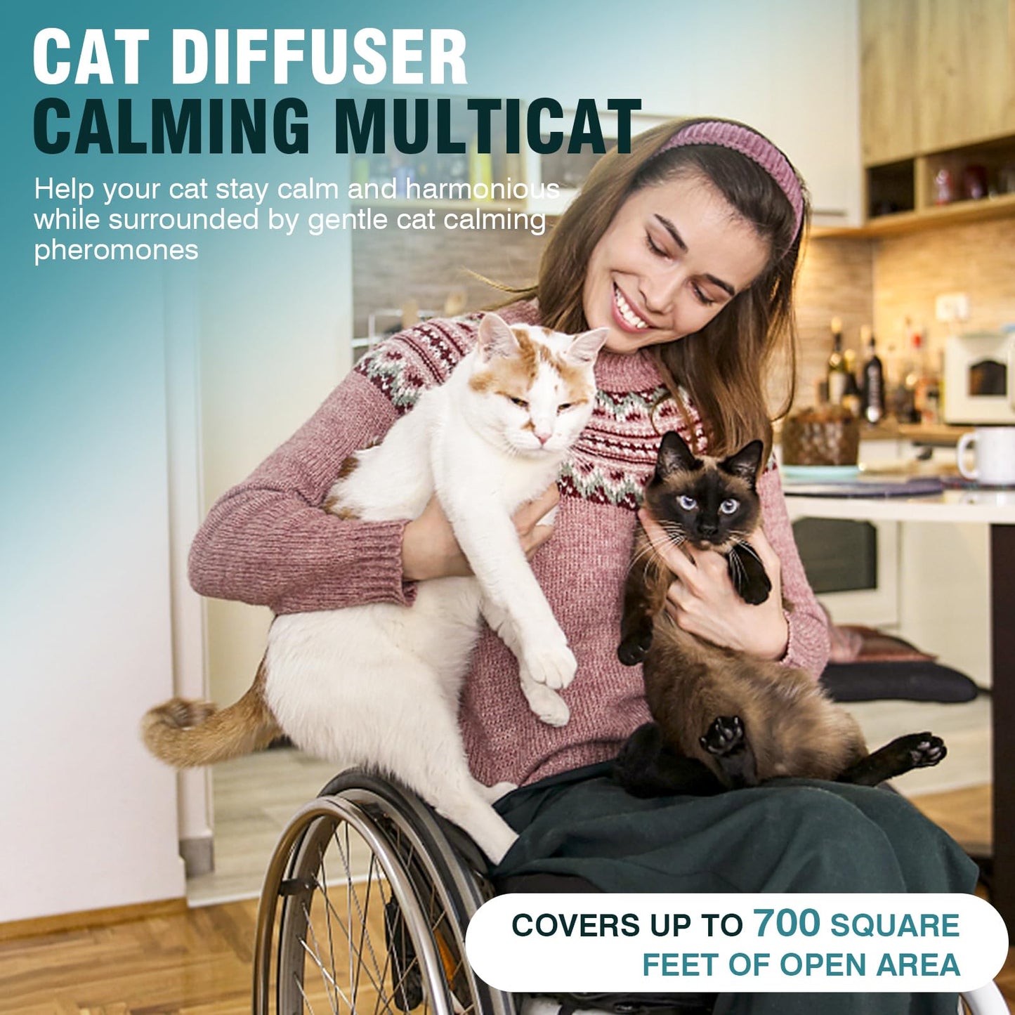Cat Calming Diffuser 8 in 1 Multicat Pheromone Diffuser Pheromones to Calm Stress and Anxiety Relief Products Plug in Refill Anti Aggression for Cats Spraying No More Stop Cat from Urinating in House