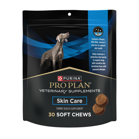 Purina Pro Plan Veterinary Supplements Skin Care Dog Supplements With Omega-3 Fish Oil and EPA and DHA - (Pack of 3) 30 ct. Pouches