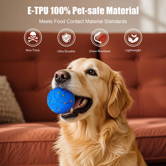 Shapana Interactive Dog Ball, Smart Dog Toy for Medium and Large Dogs, Automatic Moving, Rotating & Bouncing, E-TPU Material, IP54 Waterproof, Motion-Activated Dog Stimulation Toy to Keep Them Busy
