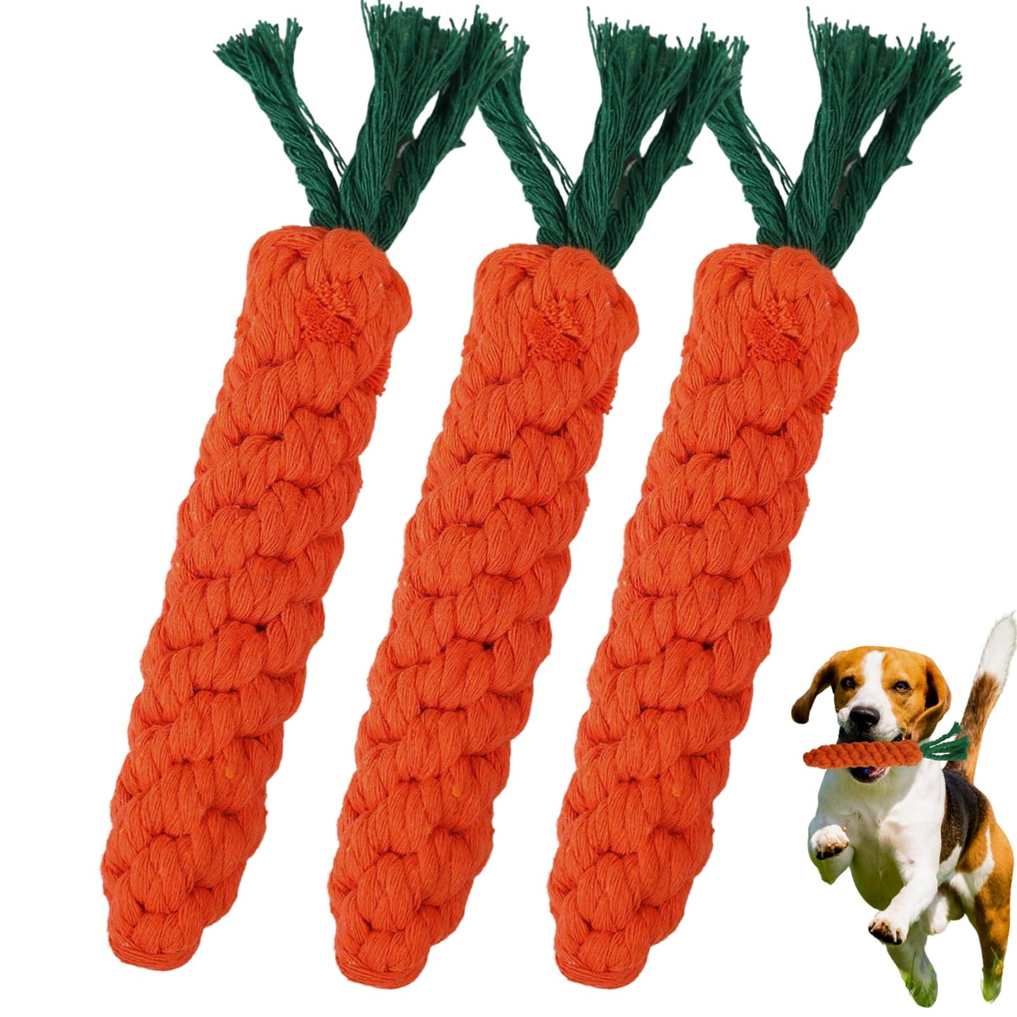 Dog Calming Diffuser with Light & 4 Refills (48ml Each) + 3PCS Orange Woven Chew Toys – 120-Day Plug-in Kit and Pet Play Set for Dogs, Cats, and Small Animals