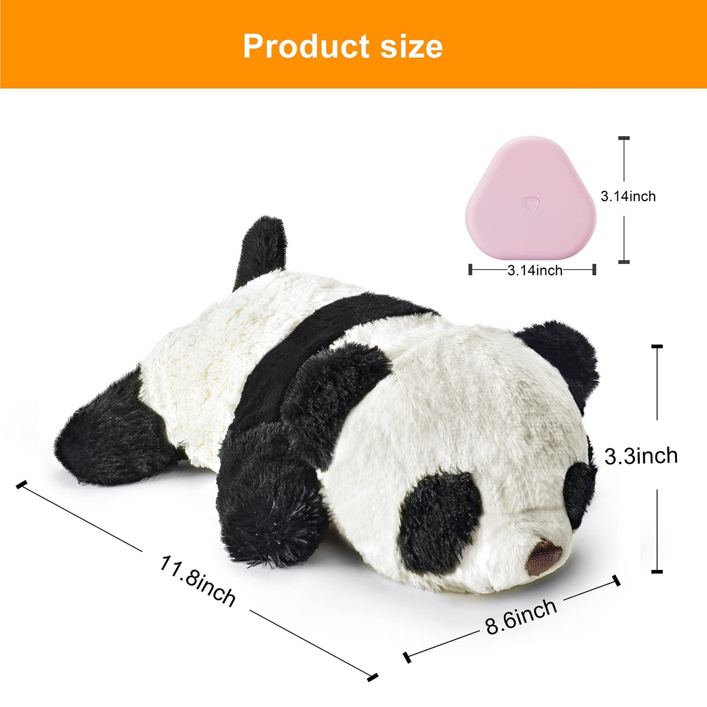 Extragele Puppy Heartbeat Toy Heartbeat Stuffed Toy for Dog Anxiety Relief and Calming Aid, Heartbeat Stuffed Animal for Sleep Aid Crate Training Comfort, Puppy Essentials, White