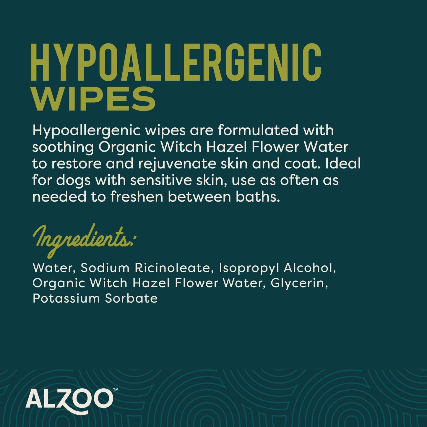 ALZOO Hypoallergenic Bundle for Dogs, Grooming Wipes and Sensitive Shampoo, 100% Plant-Based Active Ingredients, Made in USA