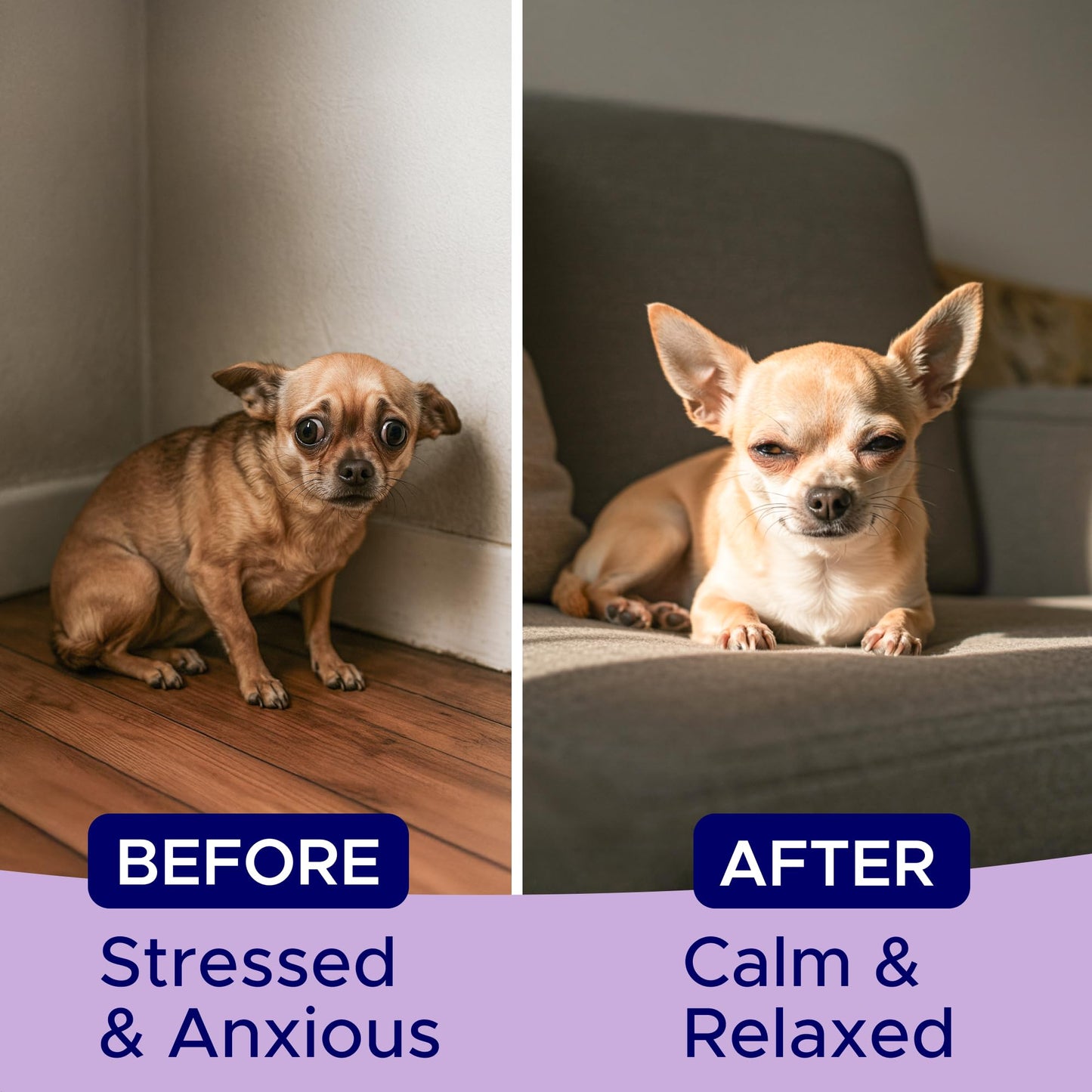 Advanced Calming Chews for Dogs - Hemp Treat + Melatonin + Valerian - Relaxing Bites - Calming Care - Anti-Anxiety & Stress Relief - Made in USA - Calm, Sleep Aid, Storms - 60Ct