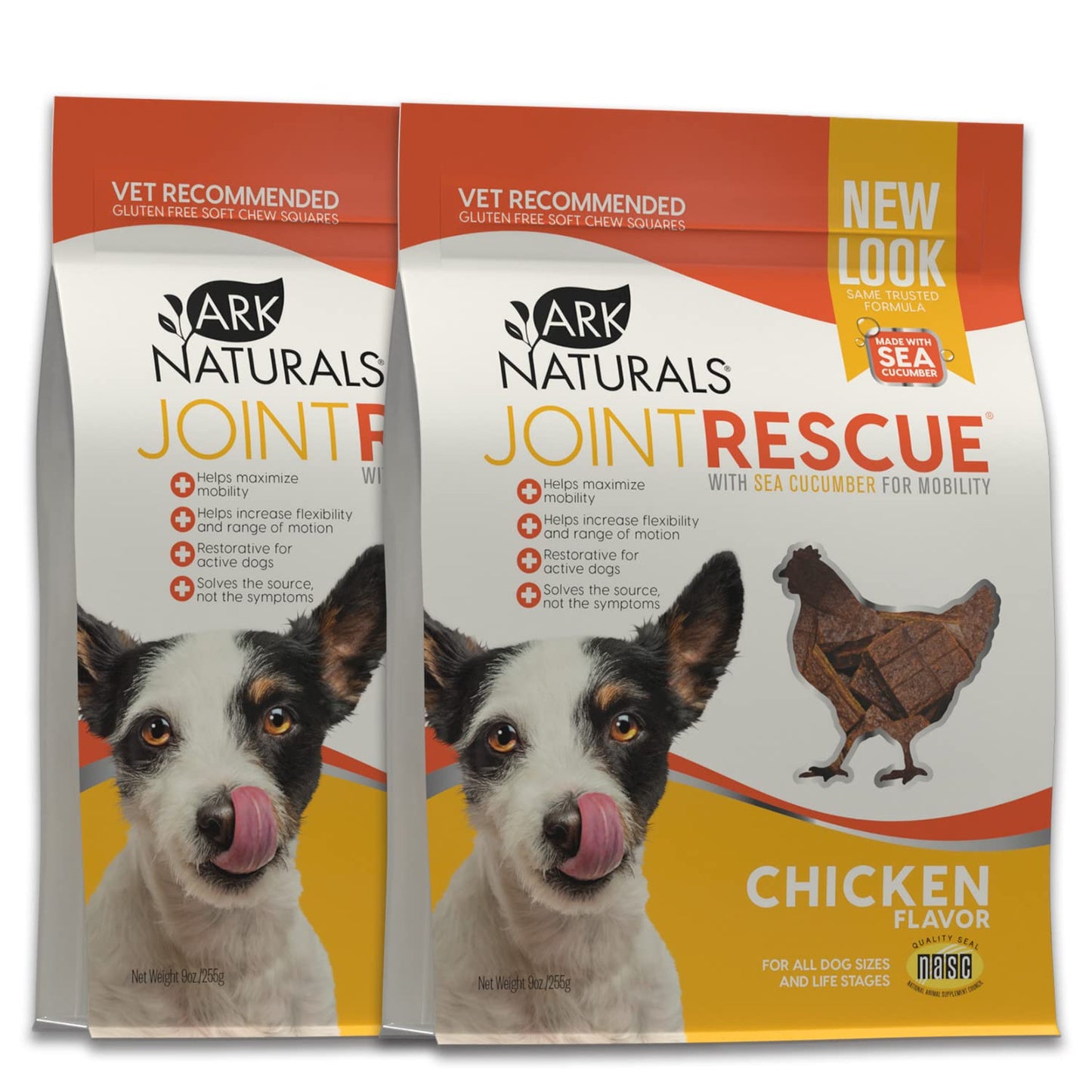 Ark Naturals Joint Rescue Dog Chew, Chicken Flavor, Joint Supplement with Glucosamine & Chondroitin, 2 Pack