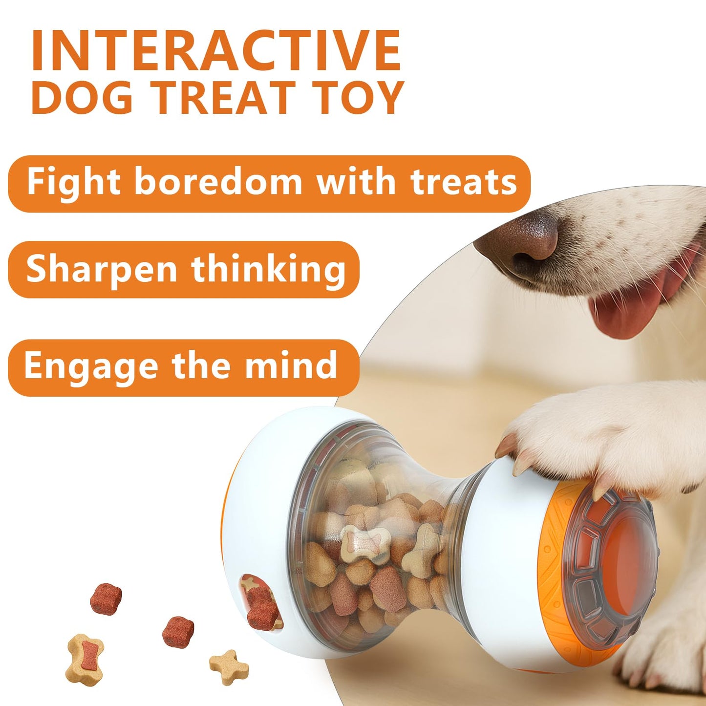 Kalimdor Interactive Dog Puzzle Toys for Boredom, Treat Dispensing Dog Toys, Dogs Enrichment Toy to Keep Them Busy, Treat Dispensing Slow Feeder,Mental Stimulation and Training