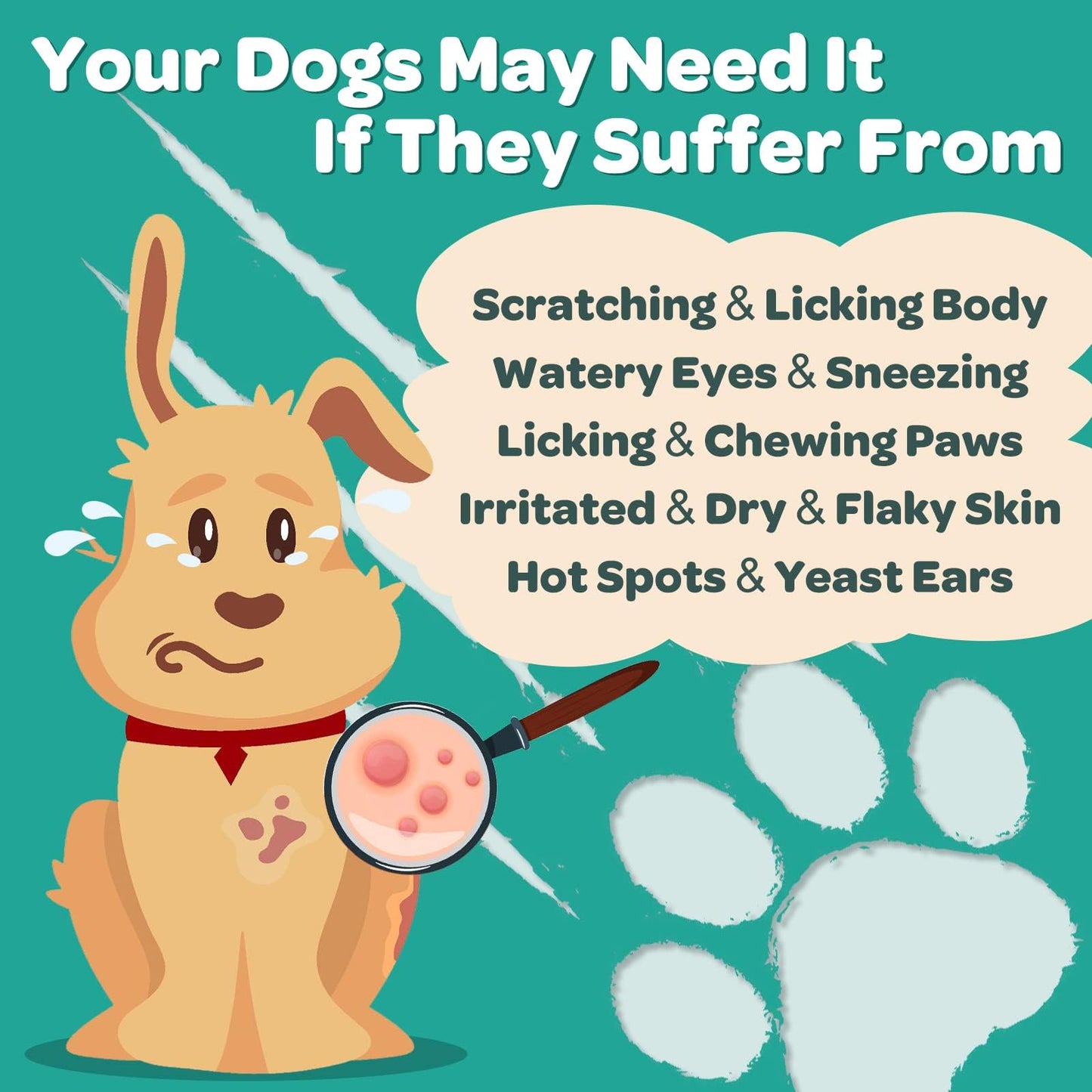 NATURE TARGET Dog Allergy Relief - Omega 3 Fish Oil for Dogs