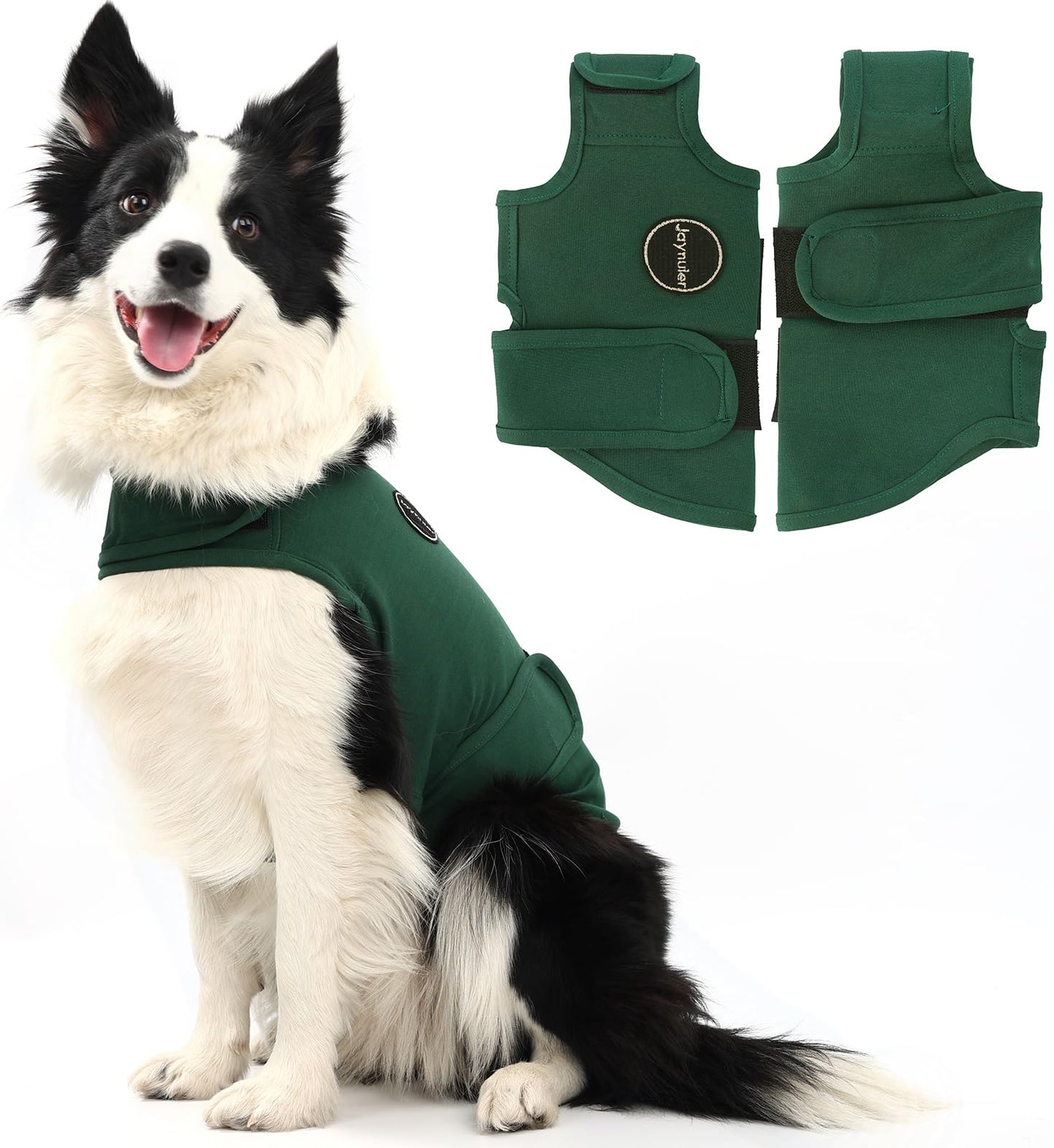 Jaynuier Dog Anxiety Relief Calming Vest, Dog Anxiety Jacket, Skin-Friendly Thunder Jacket