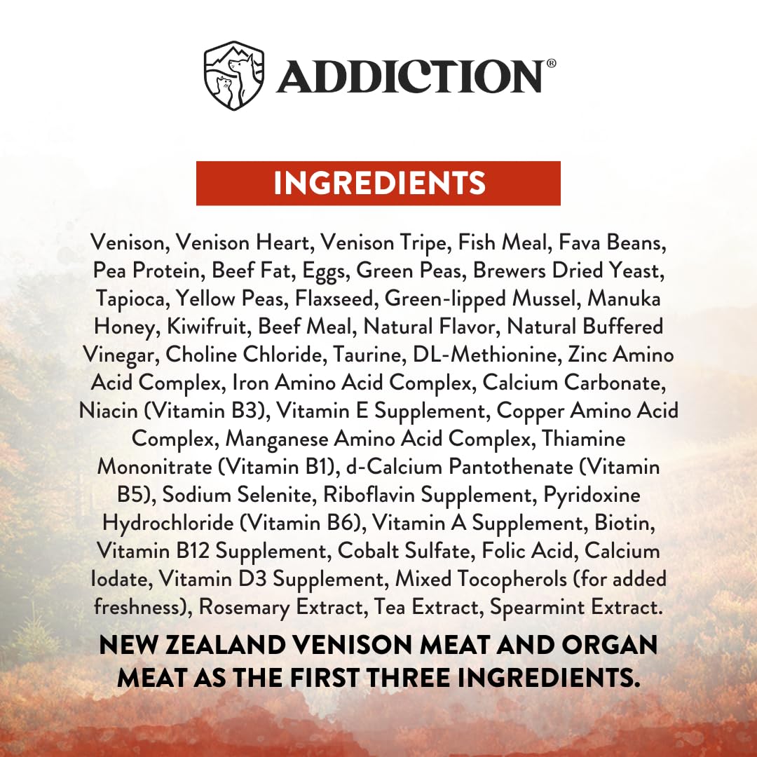 Addiction Wild Islands Forest Meat Premium Venison Recipe Dry Dog Food (20 Pound)