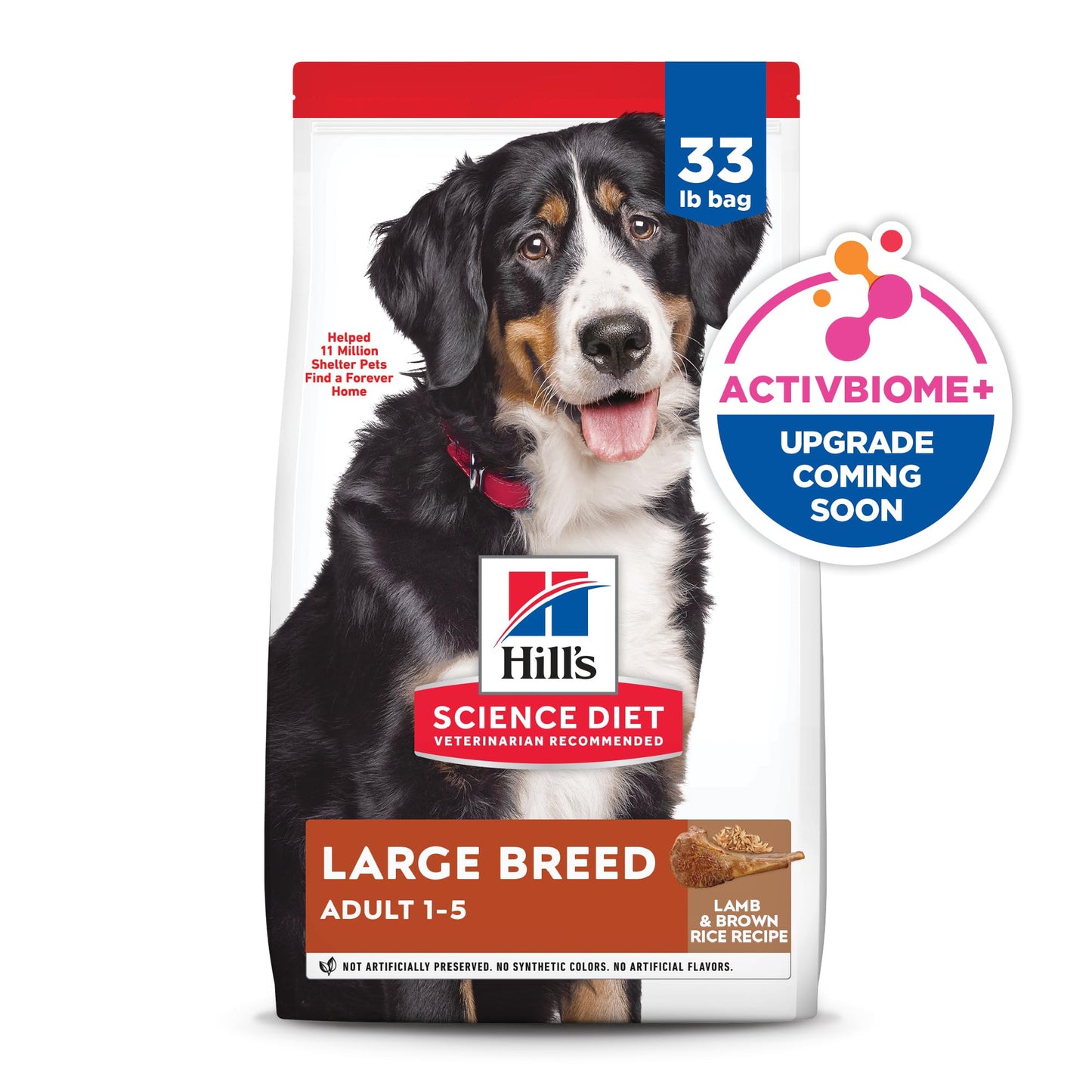 Hill's Science Diet Large Breed Adult Dry Dog Food 1-5, Quality Protein for Joint Support & Lean Muscles, Lamb & Brown Rice Recipe, 33 lb. Bag