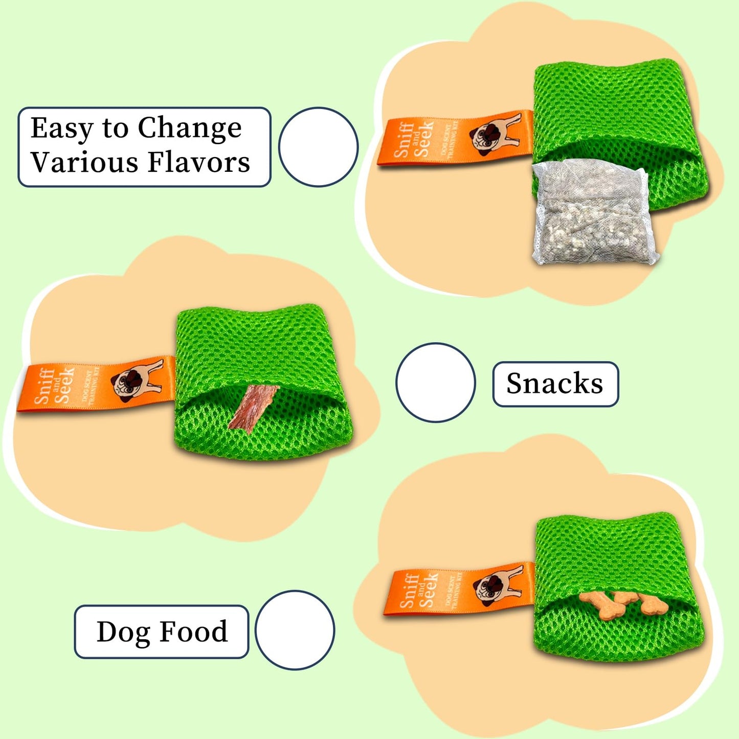 Dog scent training kit,Dog Brain Games, Hide and Seek Dog Toys, Dog Games - Fun Nose Work for Dogs, Sniff and Seek Dog Sniffing Toys , Dog Nosework Kit, Scent Work Kit for All Ages Dog (Green)