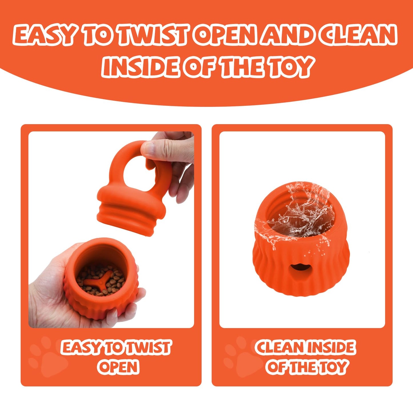 tohivh Interactive Dog Chew Toys,Pet Toys,Dog Slow Feeder,Dogs Puzzle Toy,Anxiety Stress Relief,Prevent Digestive Issues