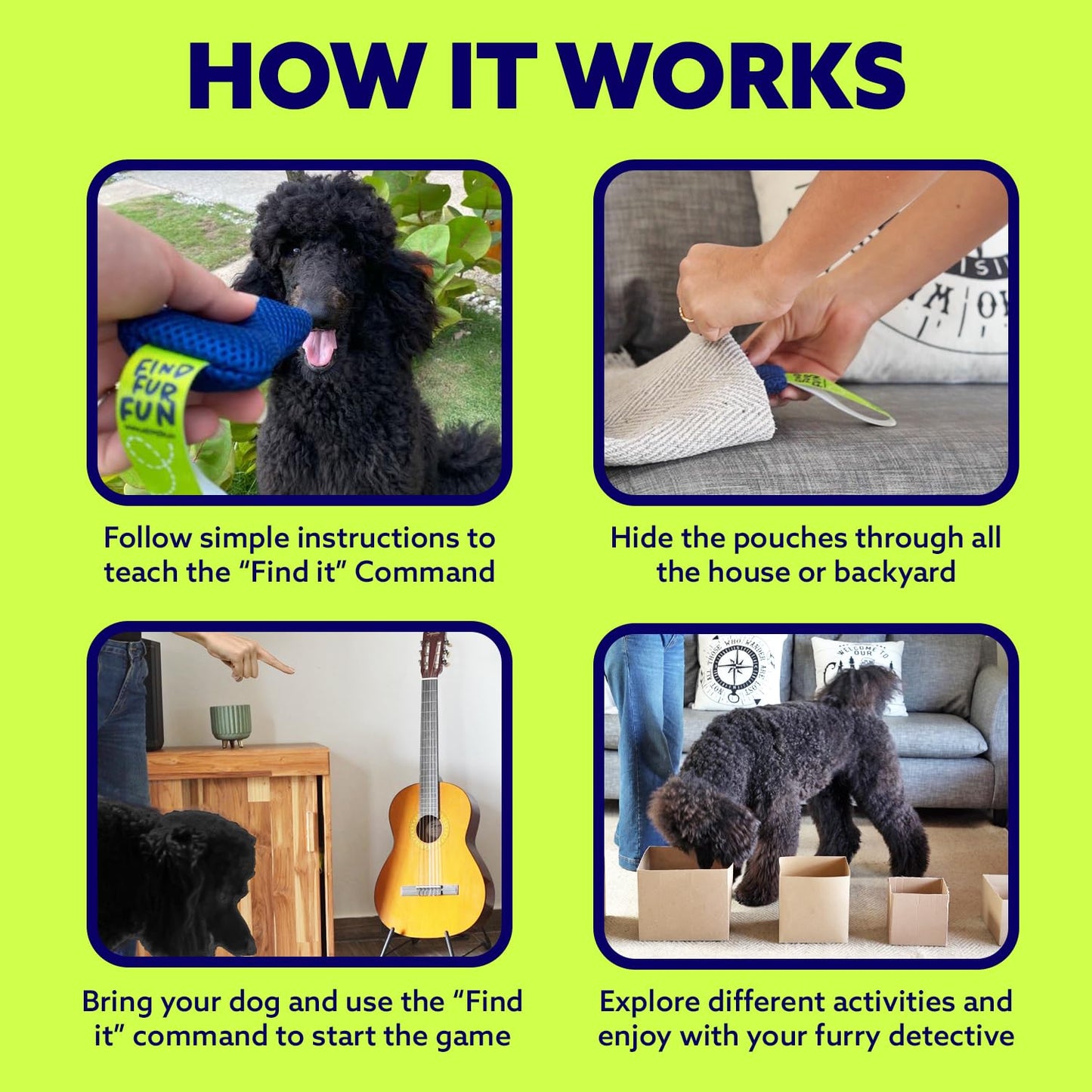 HeyPets Find Fur Fun Scent Training Game for Dogs | Brain Games for Dogs, Mental Stimulation for Dogs, Games for Dogs, Scent Training for Dogs, Brain Training for Dogs, Dog Training Games