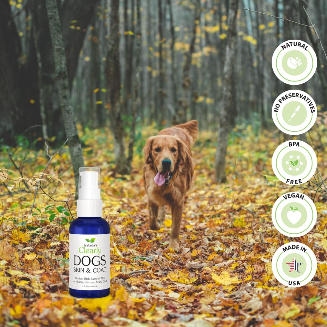 Natural Skin & Coat Oil for Dogs | Skin Soother with Coconut, Almond and Olive Oils | Soothe Dry Skin, Allergies and Skin Irritation | Add Softness and Shine to a Dull Coat | Made in The USA