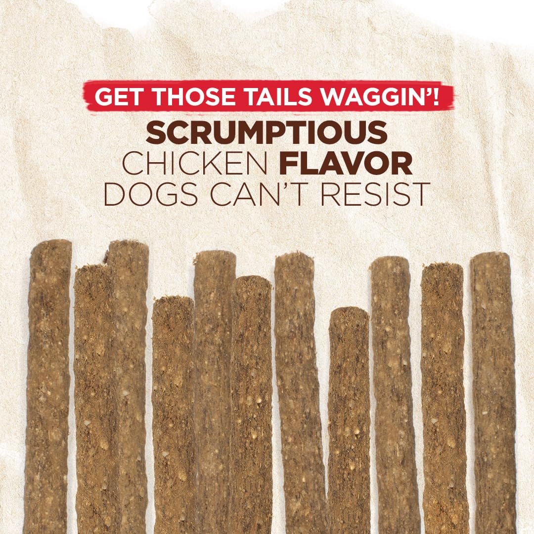 Natural Farm Quick Chicken Chewy Sticks (32-Pack), Low Calorie, Delicious Crunchy Dog Treats with Collagen, High Protein, Great for Small & Medium Dogs