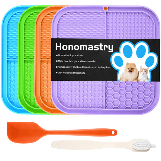 Lick Mat for Dogs, Premium Lick Pad with Suction Cups for Dog Anxiety Relief, Slow Feeder Dog Bowls, Bathing, Grooming and Training
