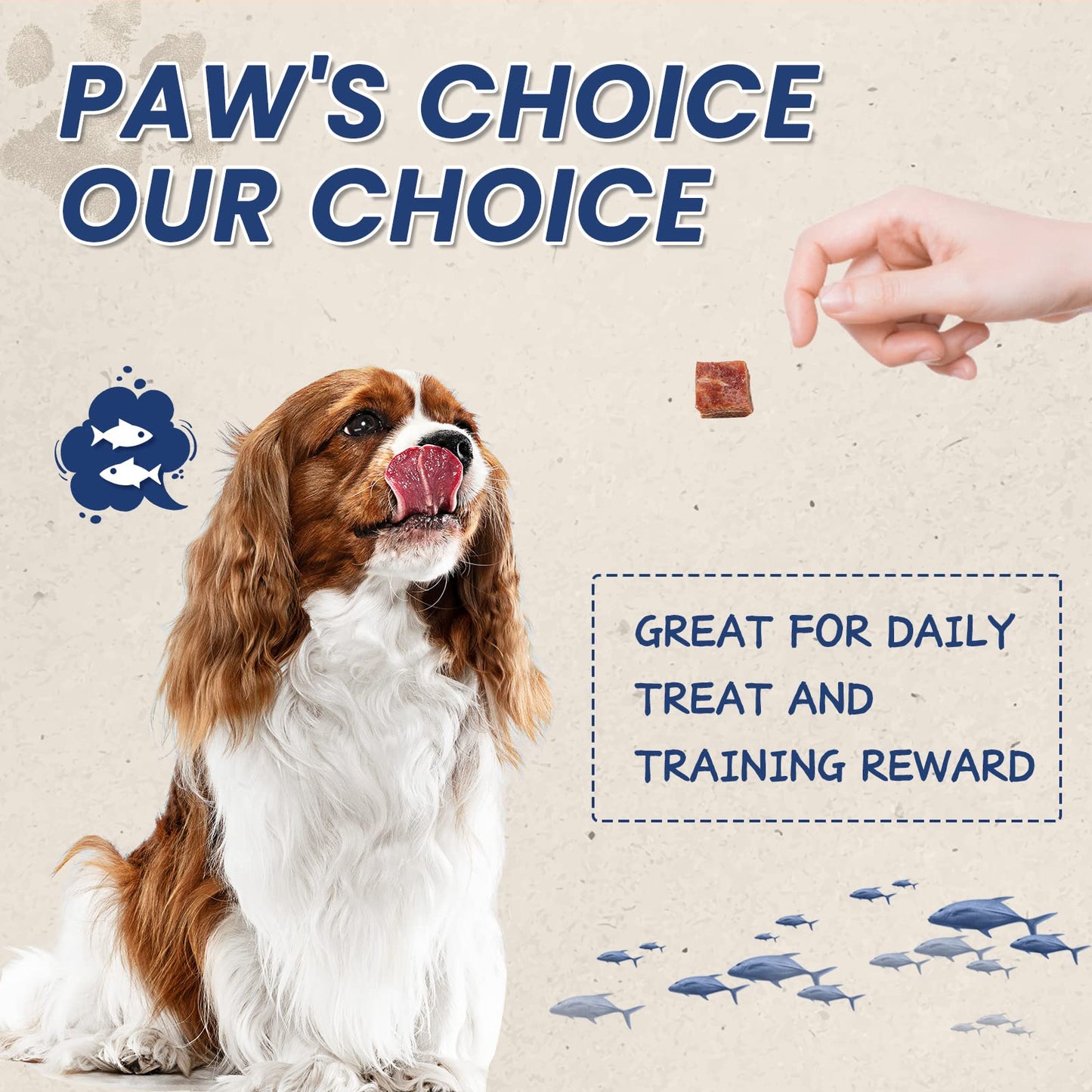 PAWUP Dog Treats Training Rewards, Beef Cod Cubes, 1% Taurine Added, 12.5 oz, Rawhide Free, Grain Free, Low Fat Dog Training Rewards and Snacks, No Additives
