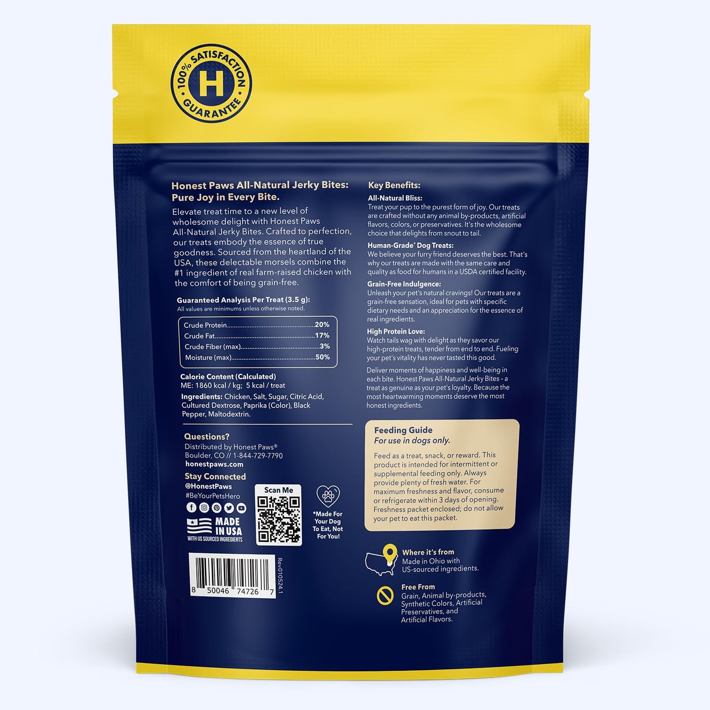 Honest Paws Dog Shampoo and Jerky Treats - Premium Dog Wash and Training Treats - Cleanse, Detangle, Condition, Moisturizing, and Deodorize - Human Grade Treats