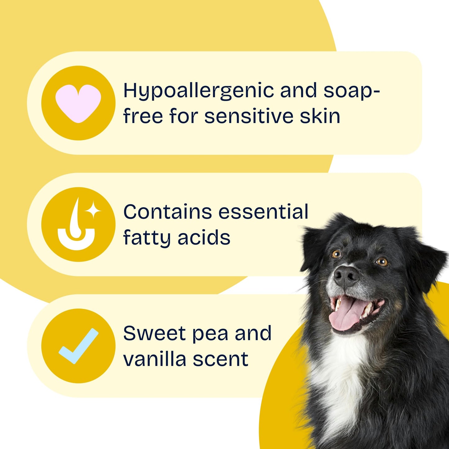 Dog Health Labs Deodorizing Shampoo for Dogs – Sweet Pea & Vanilla Scent – 12 fl oz, Soap-Free, Hypoallergenic Formula for Sensitive Skin – Cleans, Conditions & Refreshes – Vet Approved – Made in USA