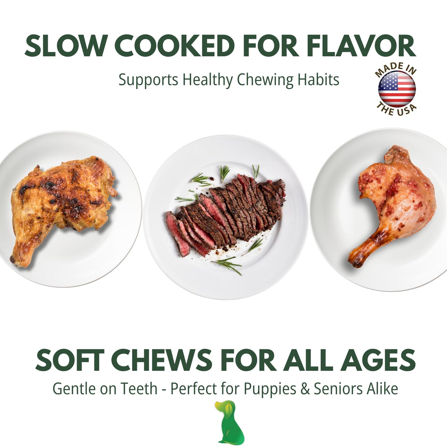 Loving Pets Natural Value Beef Sticks - Soft Jerky Dog Treats for Large & Small Breeds - Healthy Gluten, Wheat, Soy & Grain Free Pet Treats for Dogs