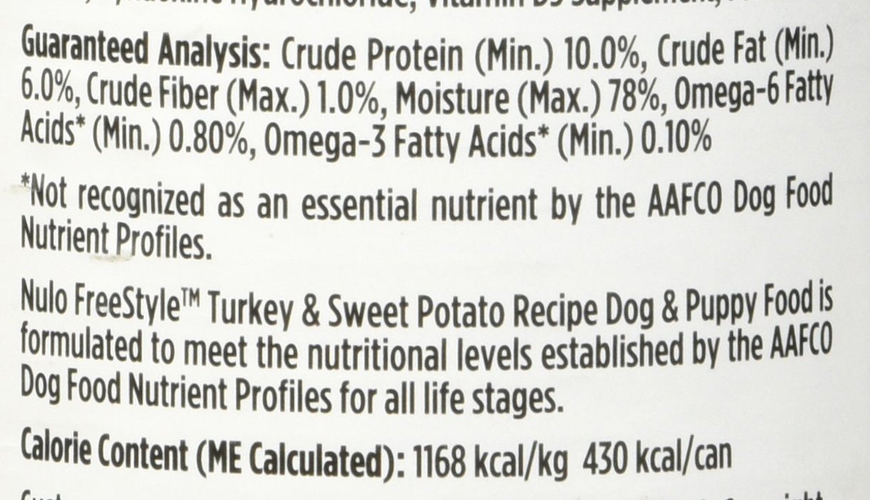 Nulo Freestyle Turkey & Sweet Potato Recipe Can Dog, 13 Oz, Pack of 12