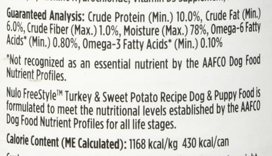 Nulo Freestyle Turkey & Sweet Potato Recipe Can Dog, 13 Oz, Pack of 12