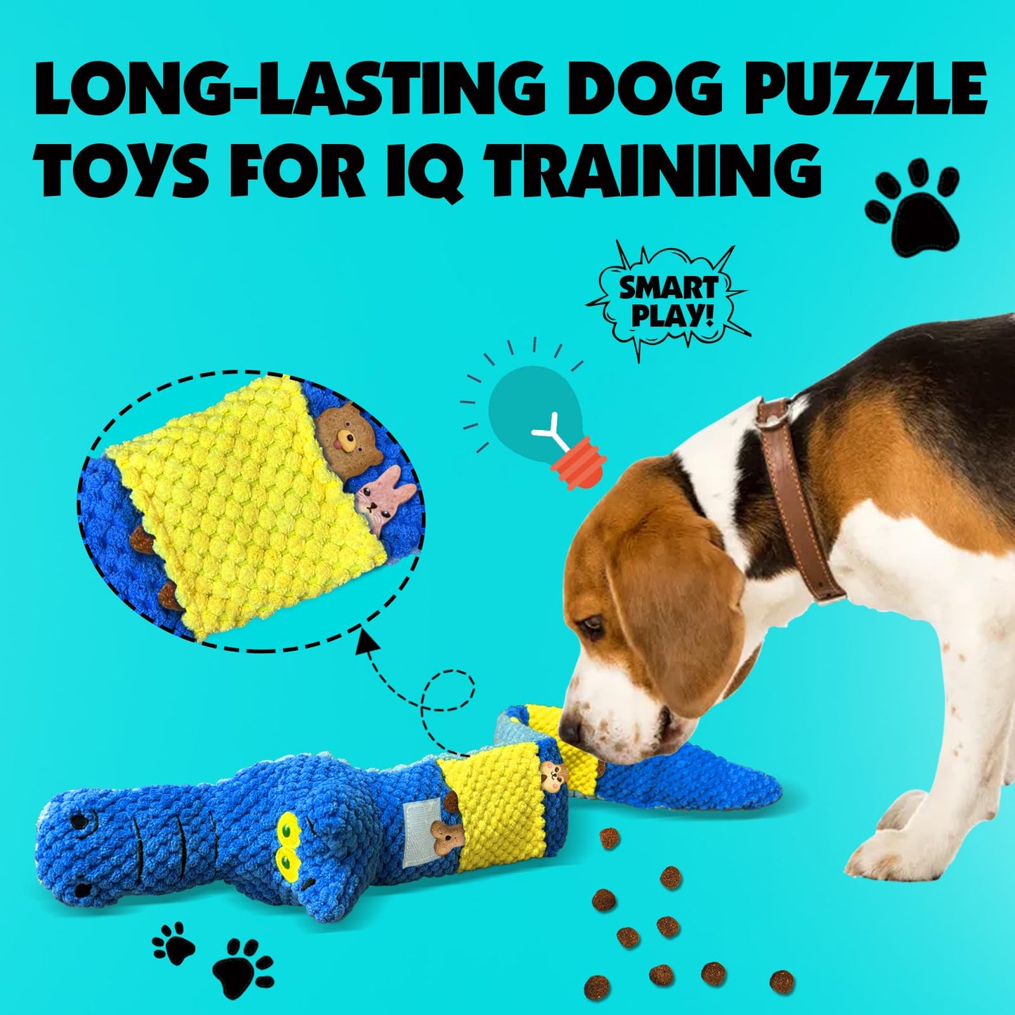 LACCEN Dog Puzzle Toy, Level 3 in 1 Interactive Dog Toys for Boredom, Funny Cognitive Dog Toy for IQ Training Brain Stimulating Games, Treat Dispensing Toy for Smart Large Medium Smart Dogs