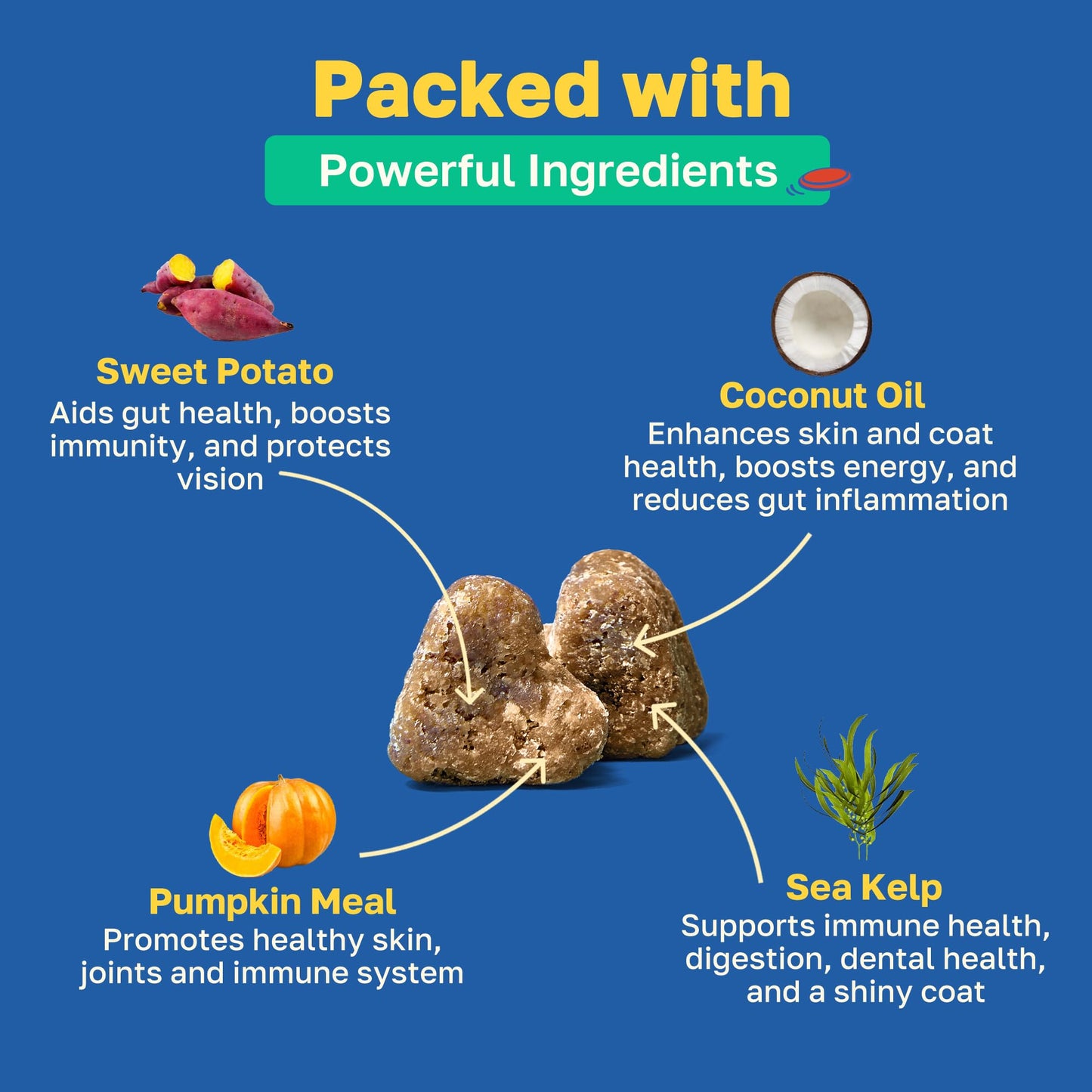 Happy Paws Scoot Stop Dog Chews, Anal Gland Support for Dogs, Soft Chews with Coconut Oil, Pumpkin, Sweet Potato & Sea Kelp for Healthy Digestion, Organic, Non GMO, Vegan, Chicken Flavor, 100 Count