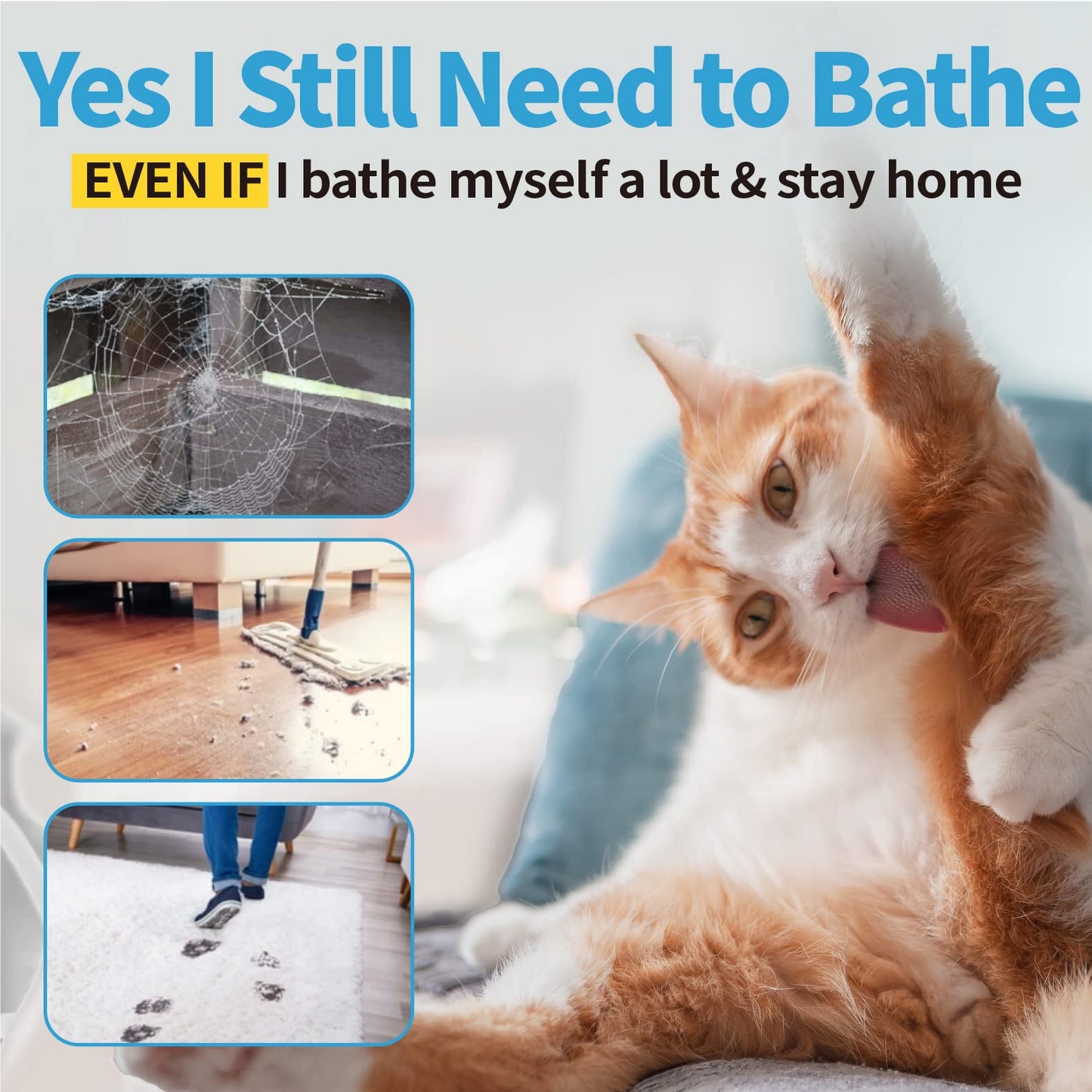 Mooncat Sphynx Cat Waterless Shampoo, Vet Approved No-Rinse Foam for Oily, Sensitive Skin & Wrinkles - Gentle, Hypoallergenic Formula for Hairless Cats, Deep Cleans & Moisturizes