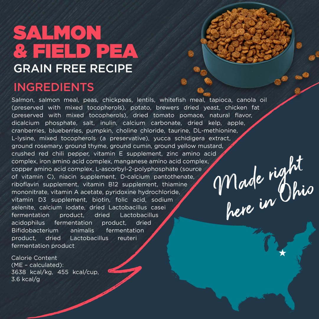 Blackwood Grain Free Dry Dog Food, Salmon & Field Pea Recipe, 24 Pound Bag for All Life Stages, Slow Cooked with Vitamins & Minerals for a Balanced Diet