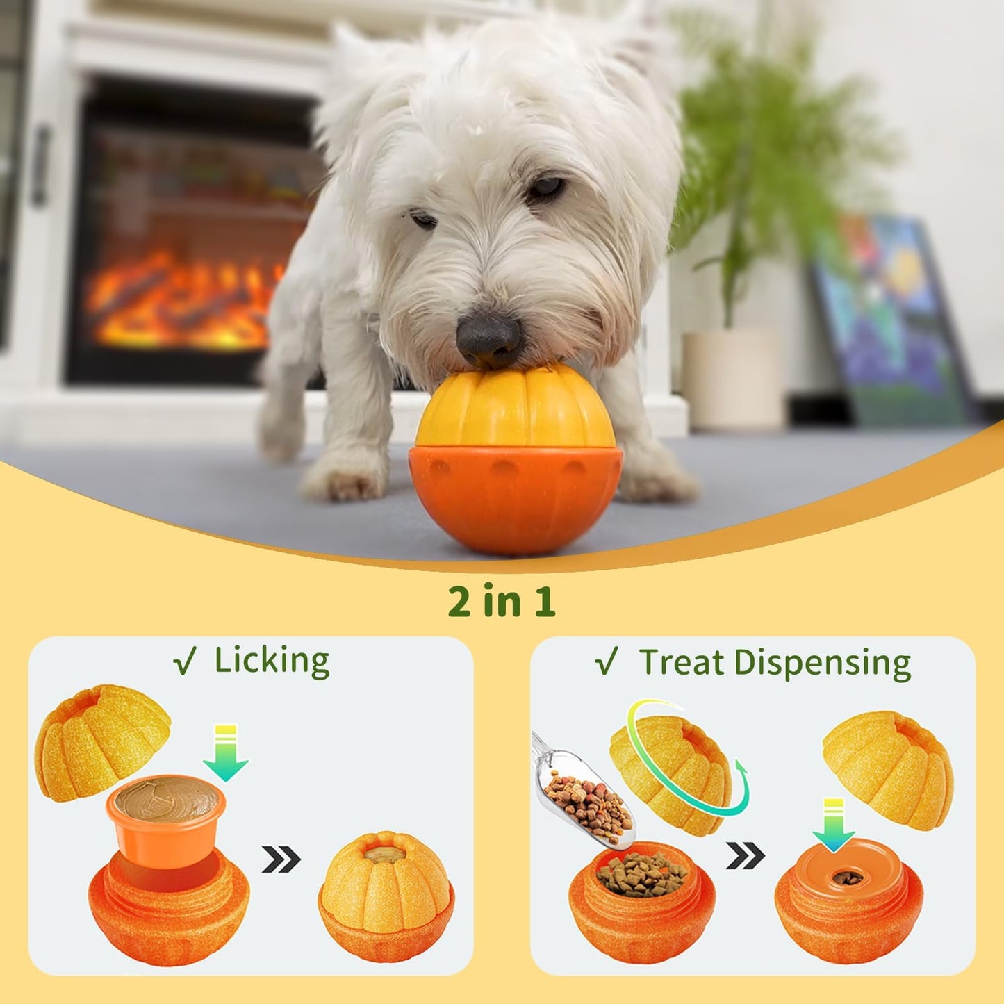 JoyBruko Interactive Dog Toys for Aggressive Chewers, /No Oil Needed/Smooth Screwing Frozen Treat Freezable Dog Puzzle Treat Dispensing Toy to Keep Them Busy for Small Medium Large Breeds