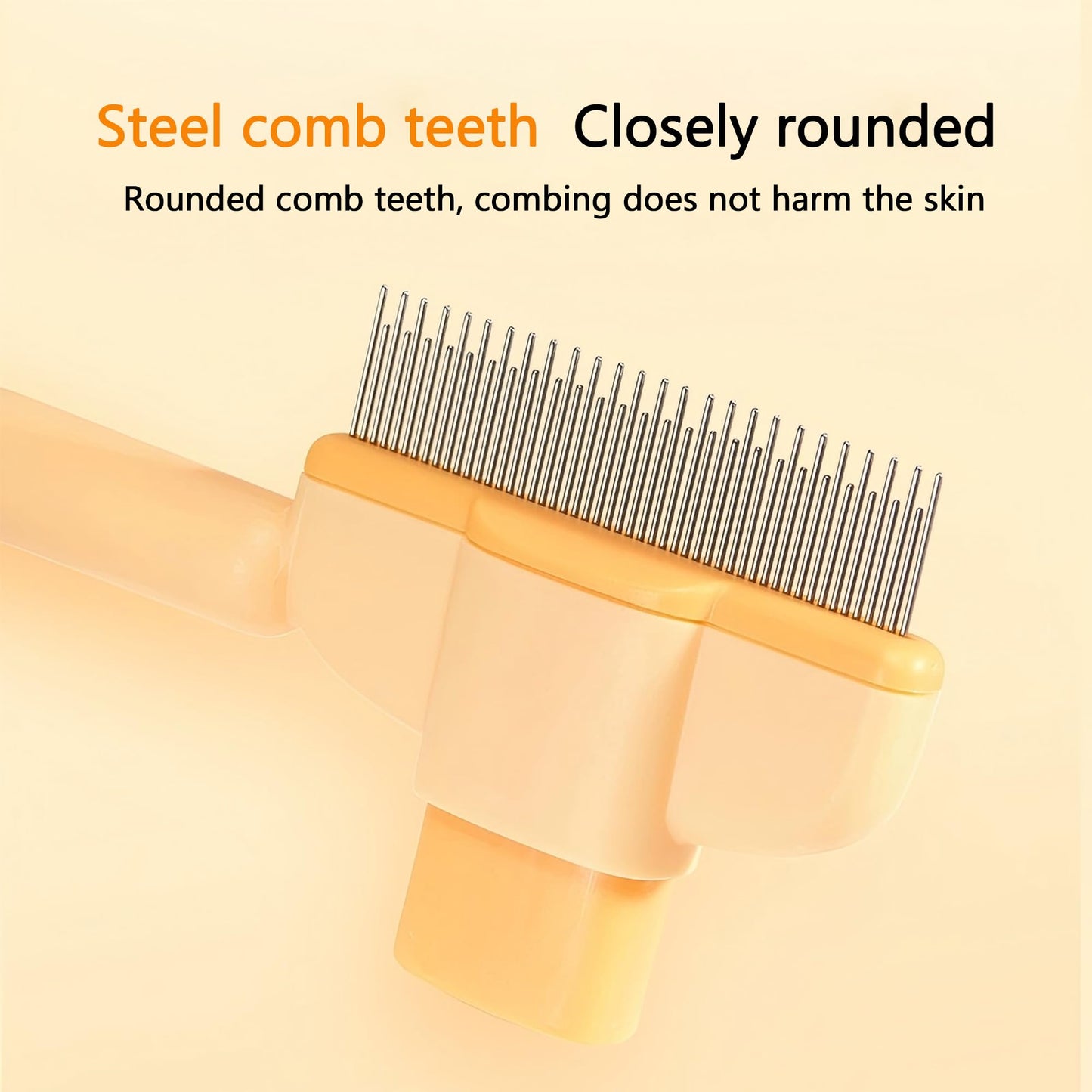 2025 Self-Cleaning Pet Hair Removal Comb & Flea Comb for Cats and Dogs Stainless Steel Grooming Brush with Release Button, De-Shedding Tool for Hair, Massaging Tangle-Free Pet Comb (Green)