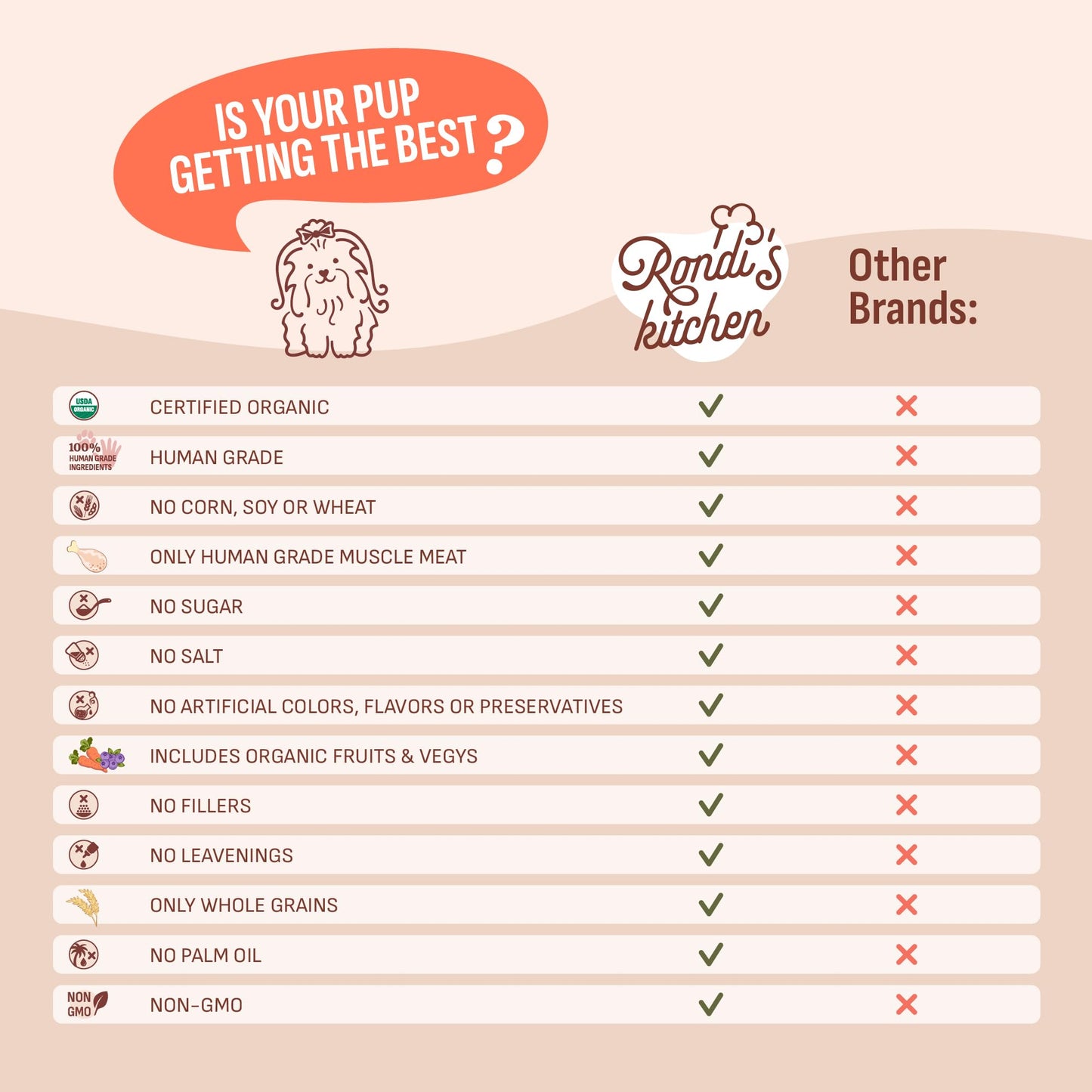 Rondi's Kitchen Pancake Mix for Dogs - Premium All-Natural & Organic Dog Treats, Healthy Dog Snacks for All Ages & Sizes, Made with Human-Grade Ingredients - Chicken & Pumpkin