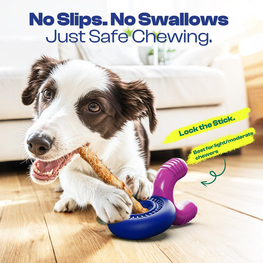 ZHIERDE Treat Dispensing Dog Toys & Bully Stick Holder for Large Dogs