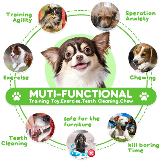 Jieffifa Dog Chew Toy for Aggressive Chewers, Indestructible TPR Rubber Chew Toy with Suction Cup, Puppy Teething Toys for Dental Health, Food Dispensing Interactivefor (Green)