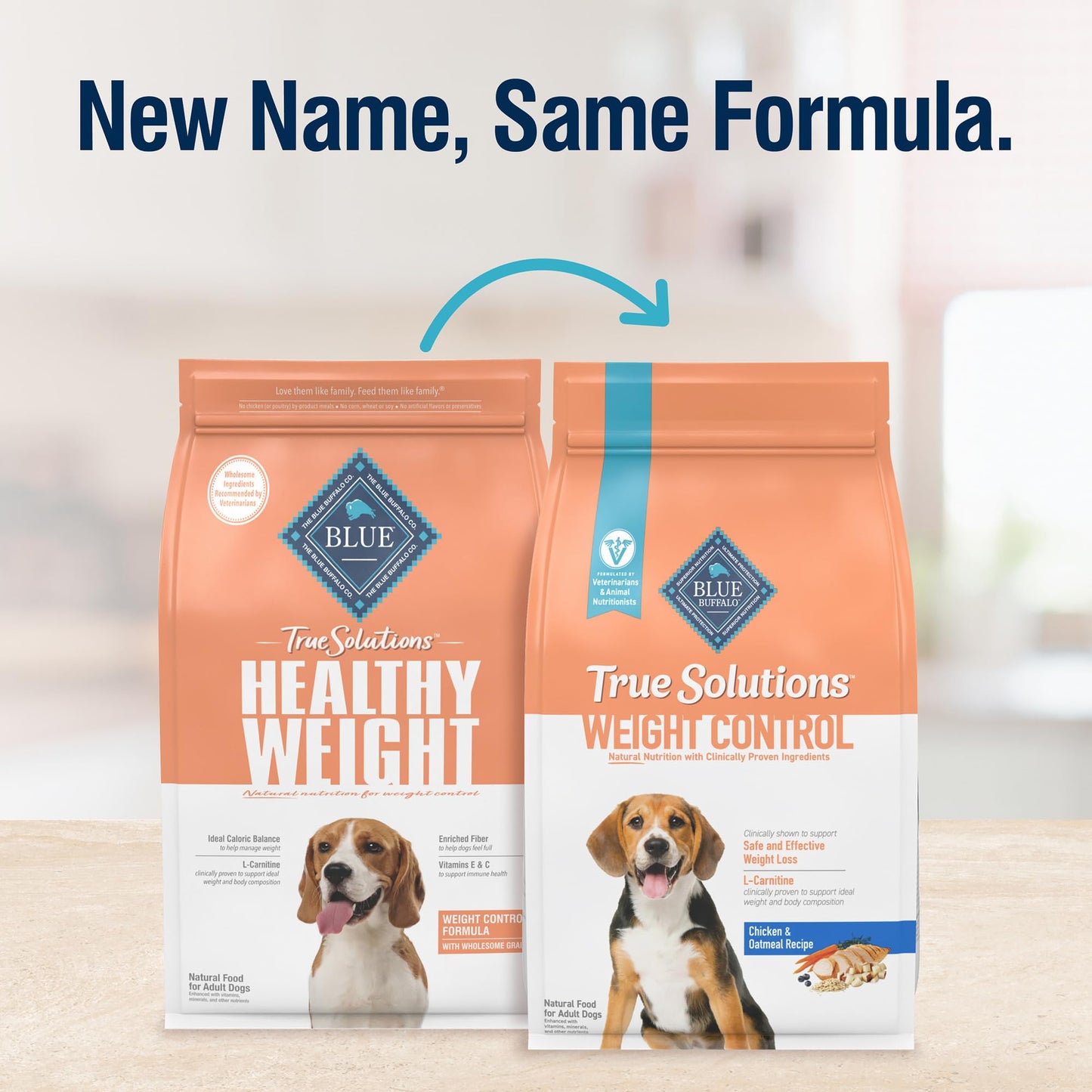 Blue Buffalo True Solutions Weight Control Natural Dry Dog Food for Adult Dogs, Chicken, 11-lb. Bag