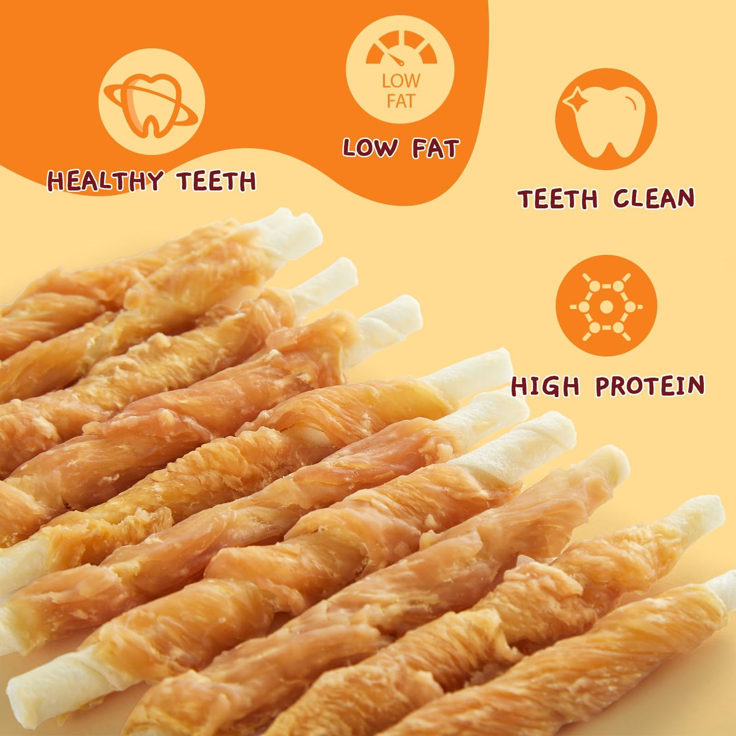 Jungle Calling Dog Treats, Chicken Wrapped Rawhide Sticks for Dogs, Delicious and Nutritious Training Reward Treats and Dog Chews Snacks, 6 oz