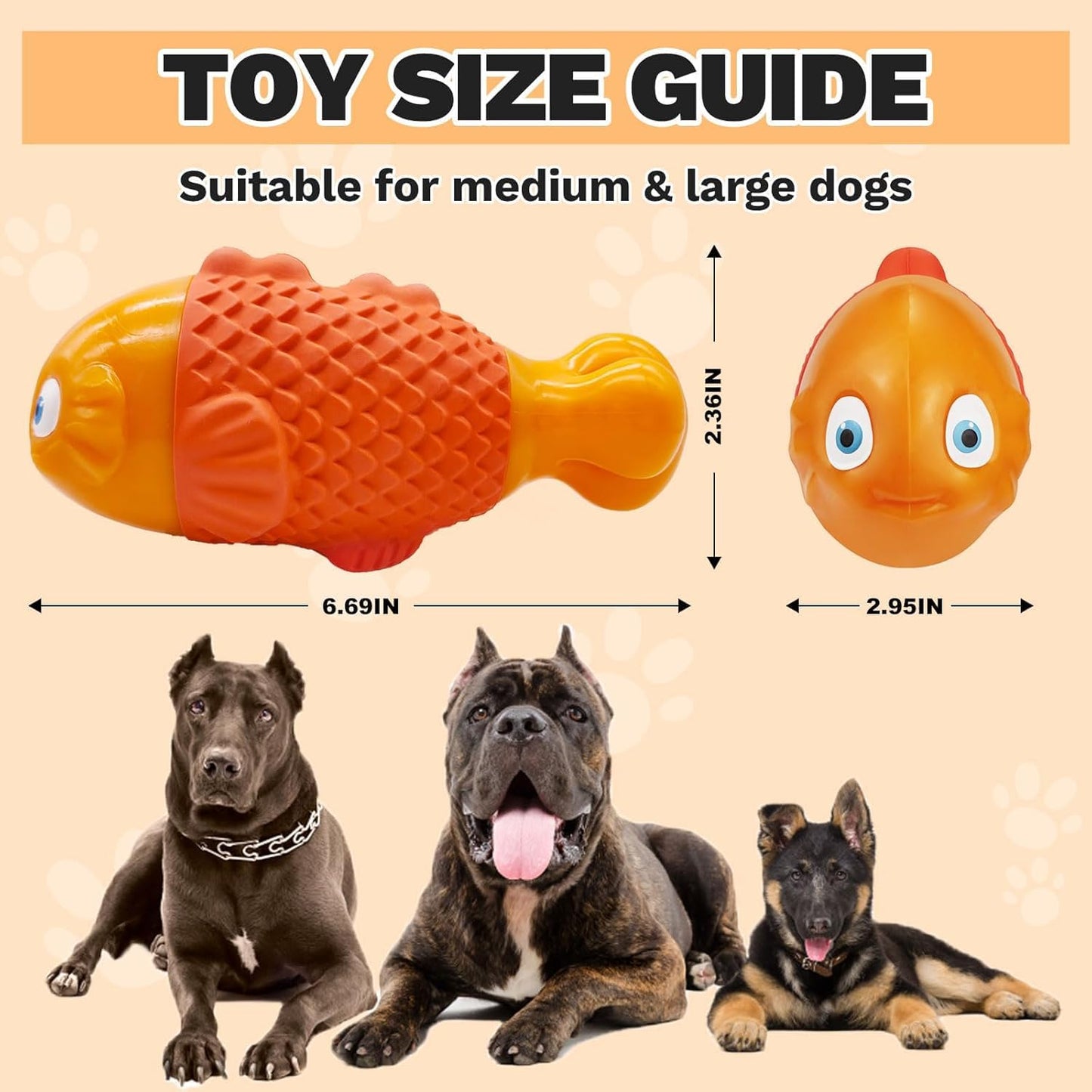 WinTour Tough Dog Toys for Aggressive Chewers, Indestructible Dog Chewers for Medium & Large Breeds, Squeaky Durable Chew Toys to Keep Them Busy, Reduce Boredom, Teeth Cleaning
