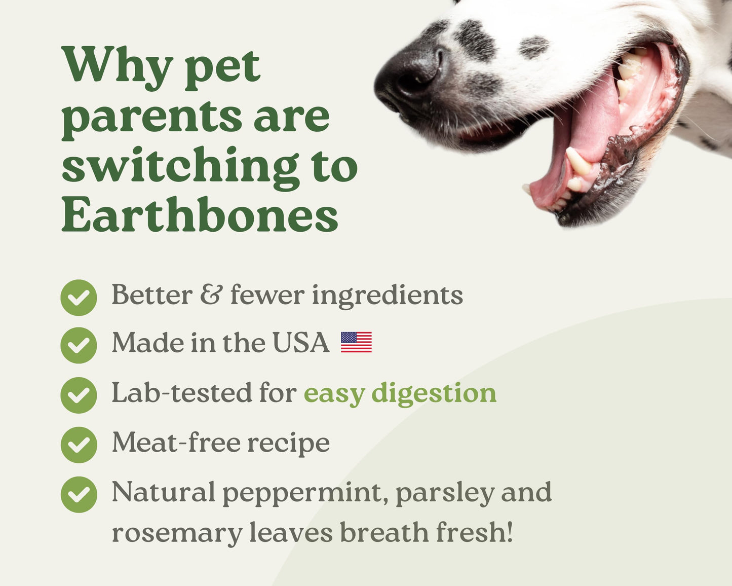 Earthbones Dental Chews for Dogs 20-50lbs, 30 Bones