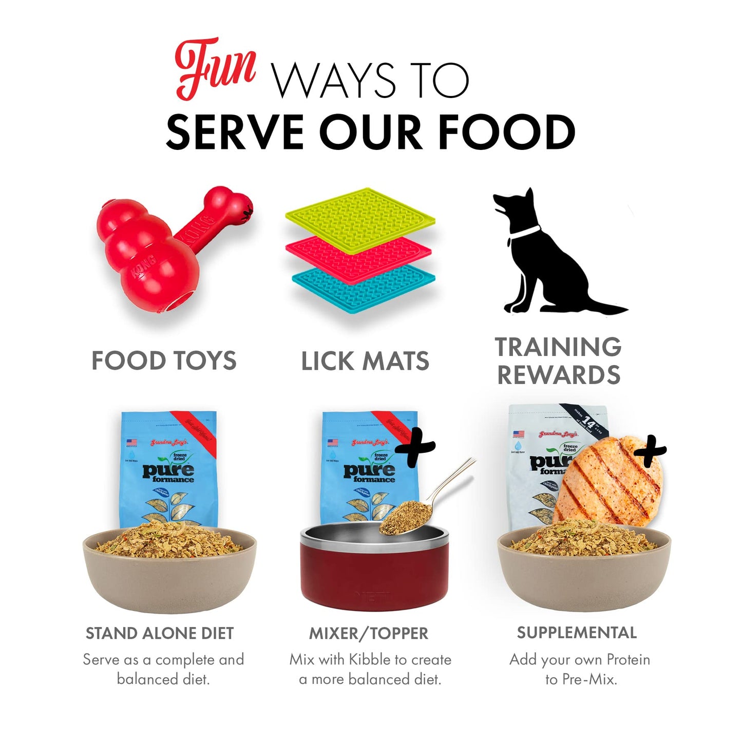 Grandma Lucy's PUREformance Dog Food, Grain Free and Freeze-Dried - Fish, 10 Pound Bag