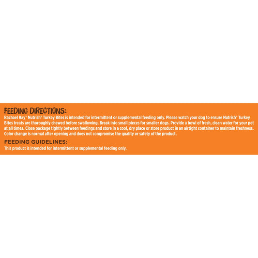 Nutrish Rachael Ray Turkey Bites Turkey Recipe with Hickory Smoke Bacon Flavor Dog Treats, 5 oz. Pouch, 5 Count