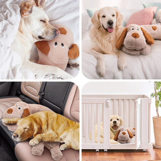 WEOK Heartbeat Replacement Soother Heartbeat Simulator for Reduce Pet Anxiety with Heartbeat Sound Machine, Puppy Heartbeat Toys Calming Separation Anxiety Relief Toys for Dogs