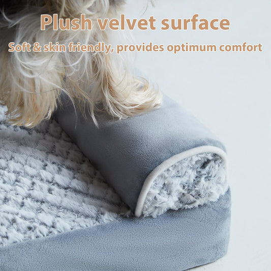 WNPETHOME Orthopedic Dog Bed for Large Dogs – XL Washable Pet Bed with Waterproof Cover, Non-Slip and Egg-Crate Foam Big Dog Couch Bed with Washable Removable Cover, Comfort & Joint Relief