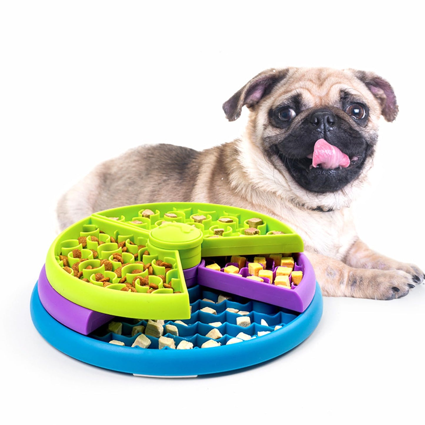 Licking Mat for Dog & Cat, Premium Lick Pad with Suction Cups for Dog Anxiety Relief, Layers Interactive Dog Puzzle Game and Slow Feeder