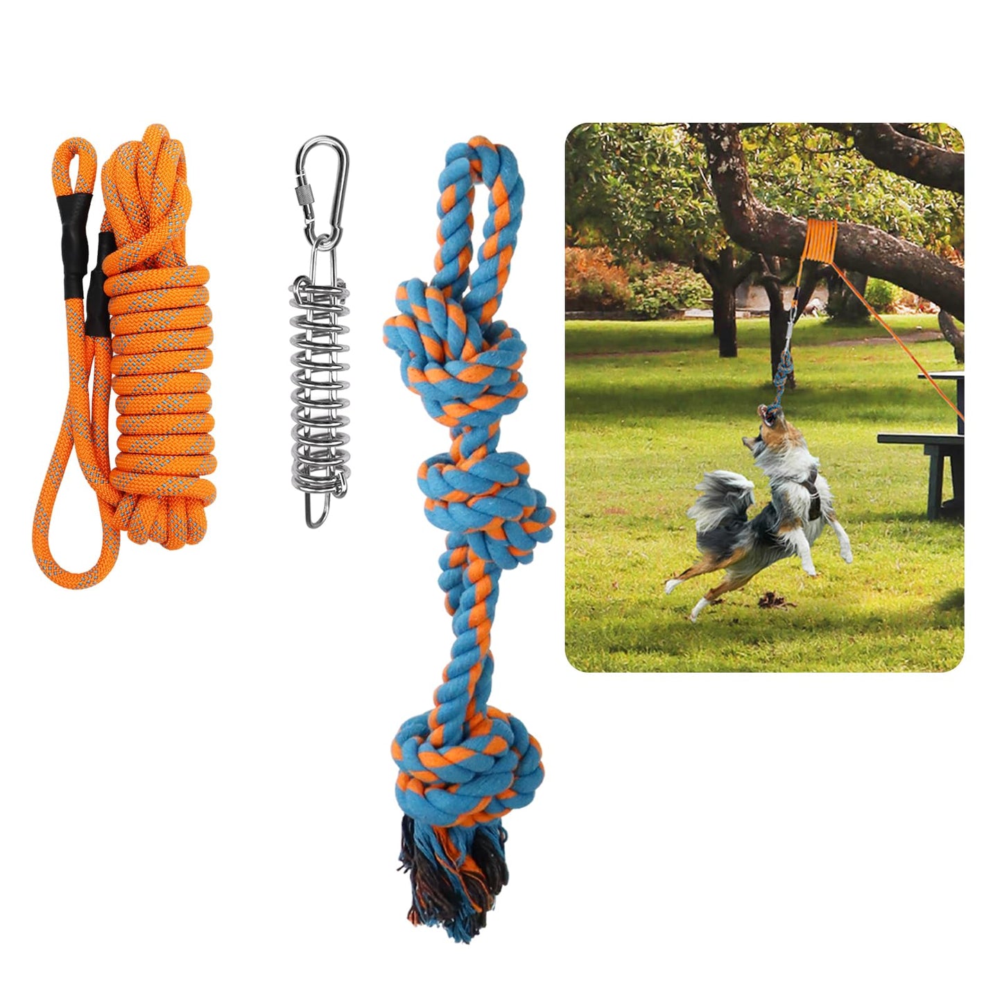 Storystore Dog Tug Toy Dog Training Bite Pillow Jute Bite Toy - Best for Tug of War, Puppy Training Interactive Play - Interactive Toys for Small and Medium Dogs (Orange)