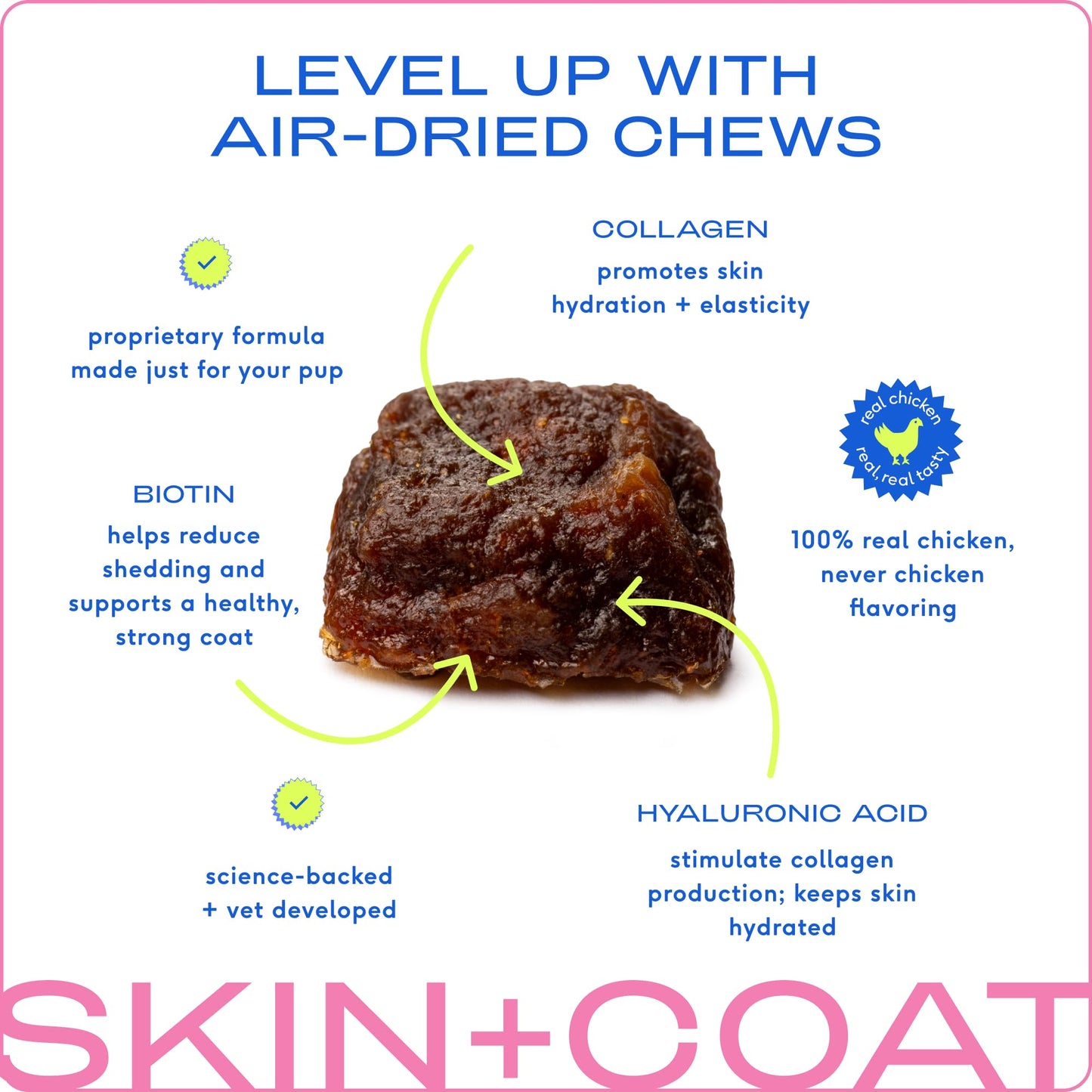 Native Pet Omega Skin and Coat Chews for Dogs (120 Air-Dried Chews) & Yak Chew (3 Large Chews) - All Natural Dental Sticks Made with Yak Cheese & Pure Omega 3 Fish Oil