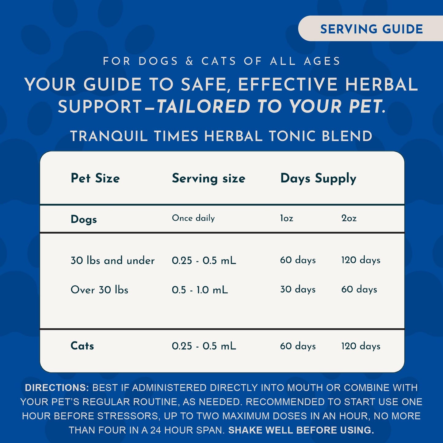 Animal Essentials Tranquility Blend for Dogs & Cats - Calming Supplement, Valerian Root, Liquid Drops, Herbal Formula - 1 Fl Oz