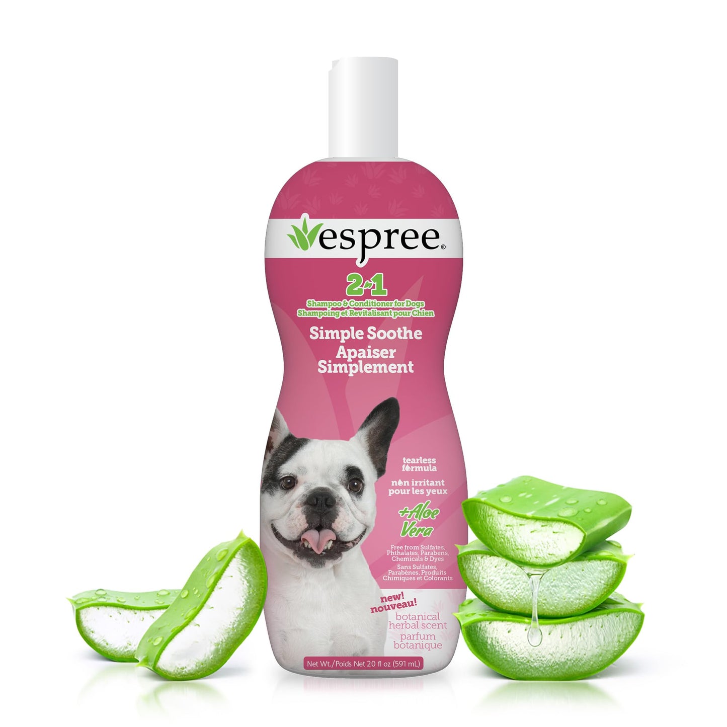 Espree Simple Soothe Shampoo & Conditioner with Baking Soda, Soothing Shampoo for Dogs, Jojoba Oil Formula, Nourishing Dog Conditioner, Puppy Essentials, 20oz