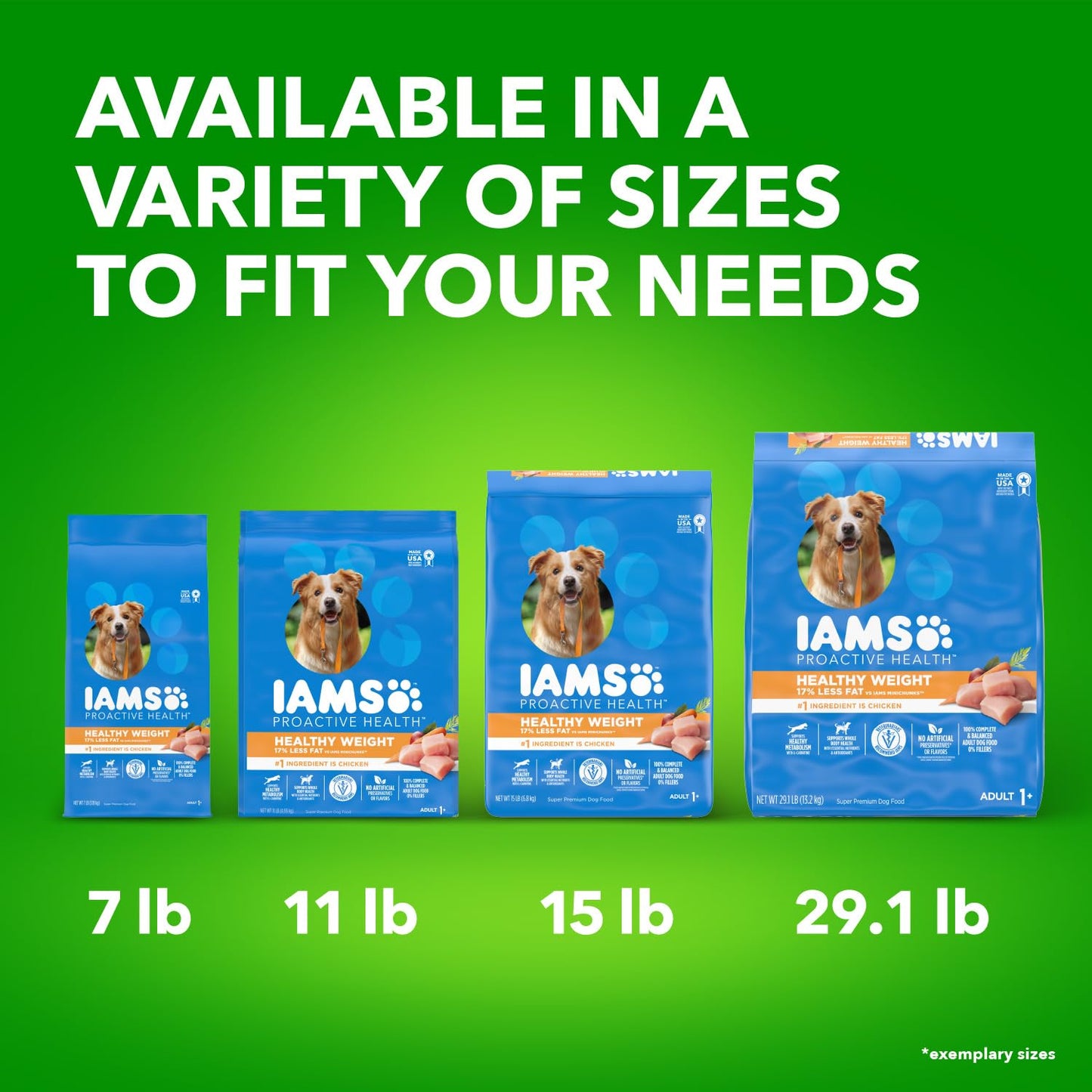 IAMS Proactive Health Healthy Weight Control Adult Dry Dog Food with Real Chicken, 29.1 lb. Bag
