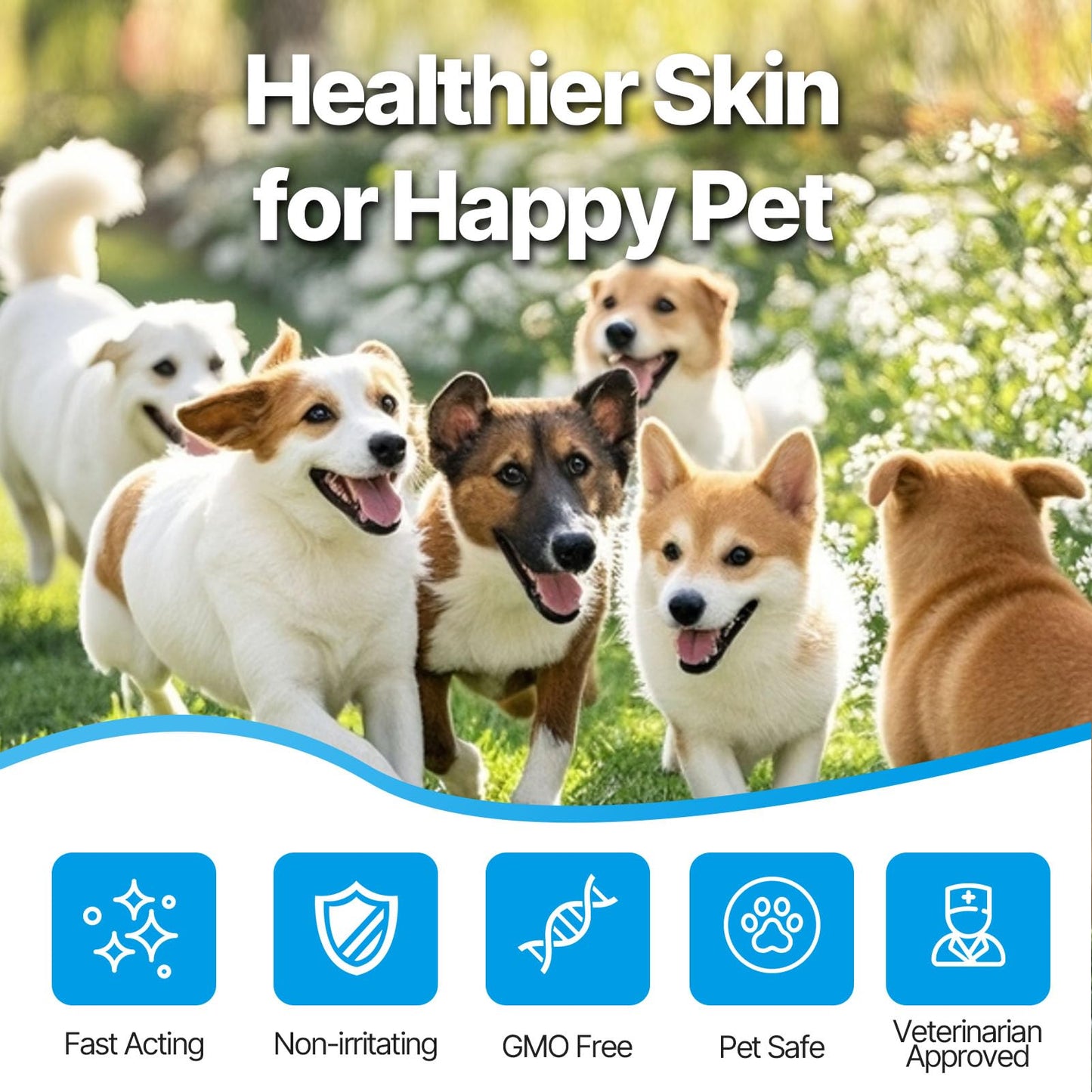 Hot Spot Treatment for Dogs and Wound Care Kit - 3 in 1 Hot Spot Spray & Gel Treatment for Dogs Cats Vet Wrap Cohesive Bandage - Hotspot Dog Wound Care for Skin Sores Safe & Non-Irritating for Pets